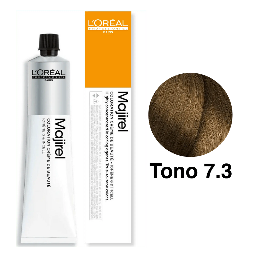 Tinte Majirel Tono 7.3 Rubio Dorado 50mL - Magic Mechas