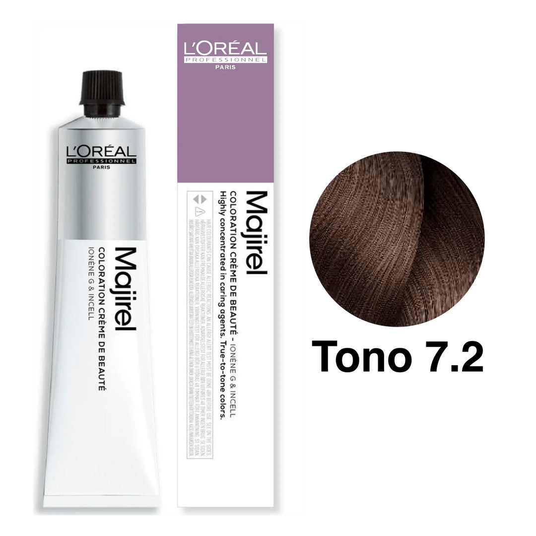 Tinte Majirel Tono 7.2 Rubio Irisado 50mL - Magic Mechas