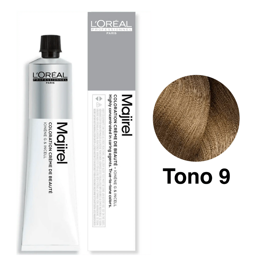 Tinte Majirel Tono 9 Rubio Muy Claro 50mL - Magic Mechas