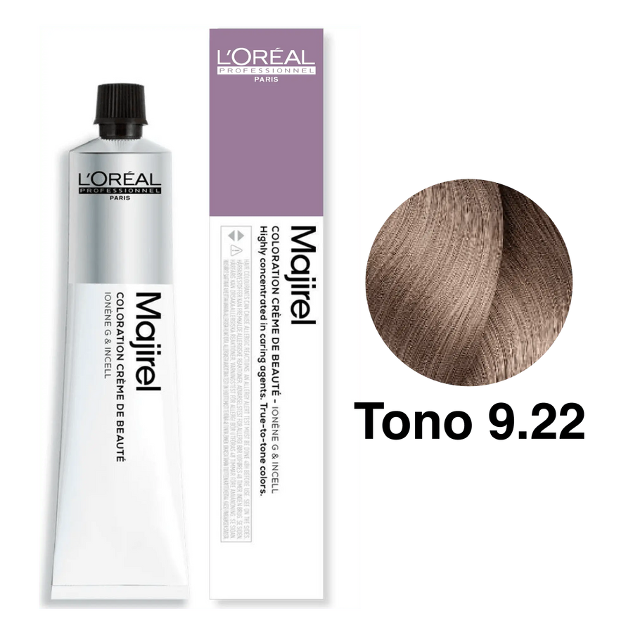 Tinte Majirel Tono 9.22 Rubio Muy Claro Irisado Profundo 50mL - Magic Mechas