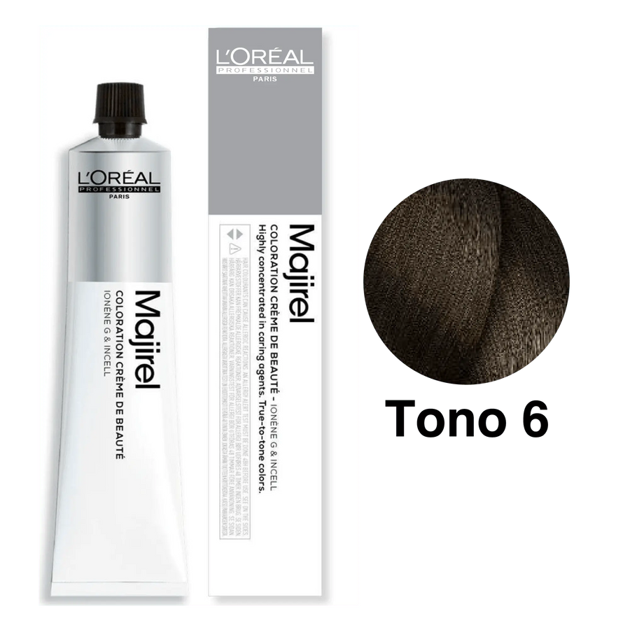 Tinte Majirel Tono 6 Rubio Oscuro 50mL - Magic Mechas