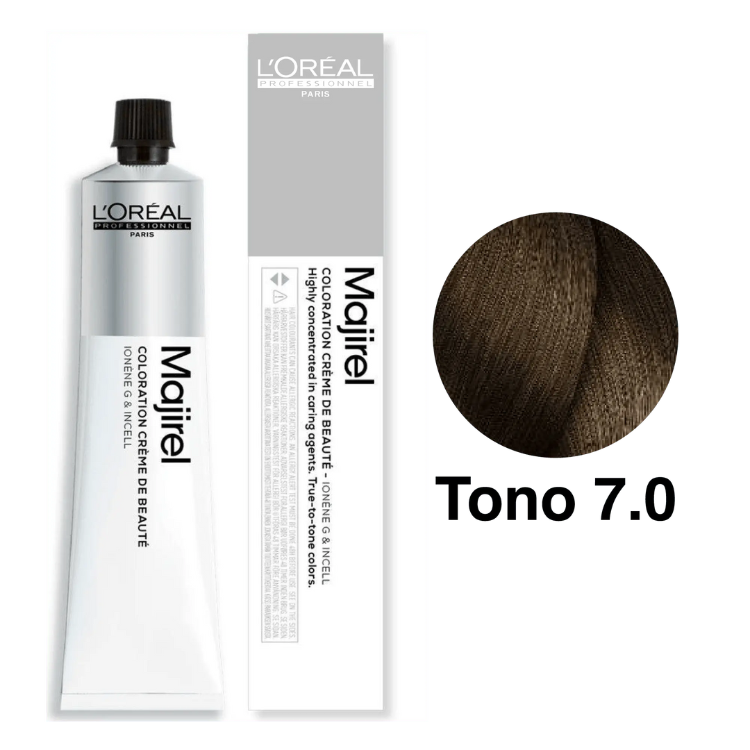 Tinte Majirel Tono 7.0 Rubio Profundo 50mL - Magic Mechas