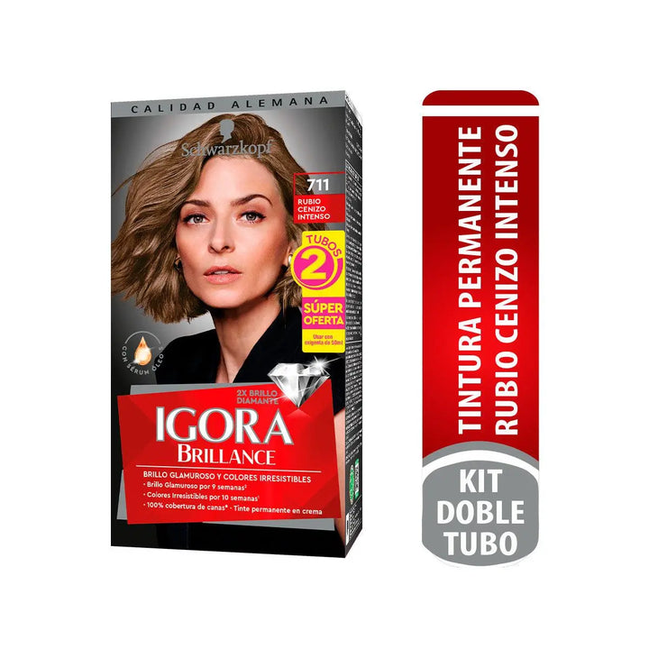 Tinte Igora Brillance 711 Rubio Cenizo Intenso - Magic Mechas