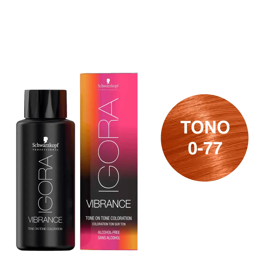 Igora Vibrance Tono 0-77 Concentrado Cobrizo 60mL - Magic Mechas