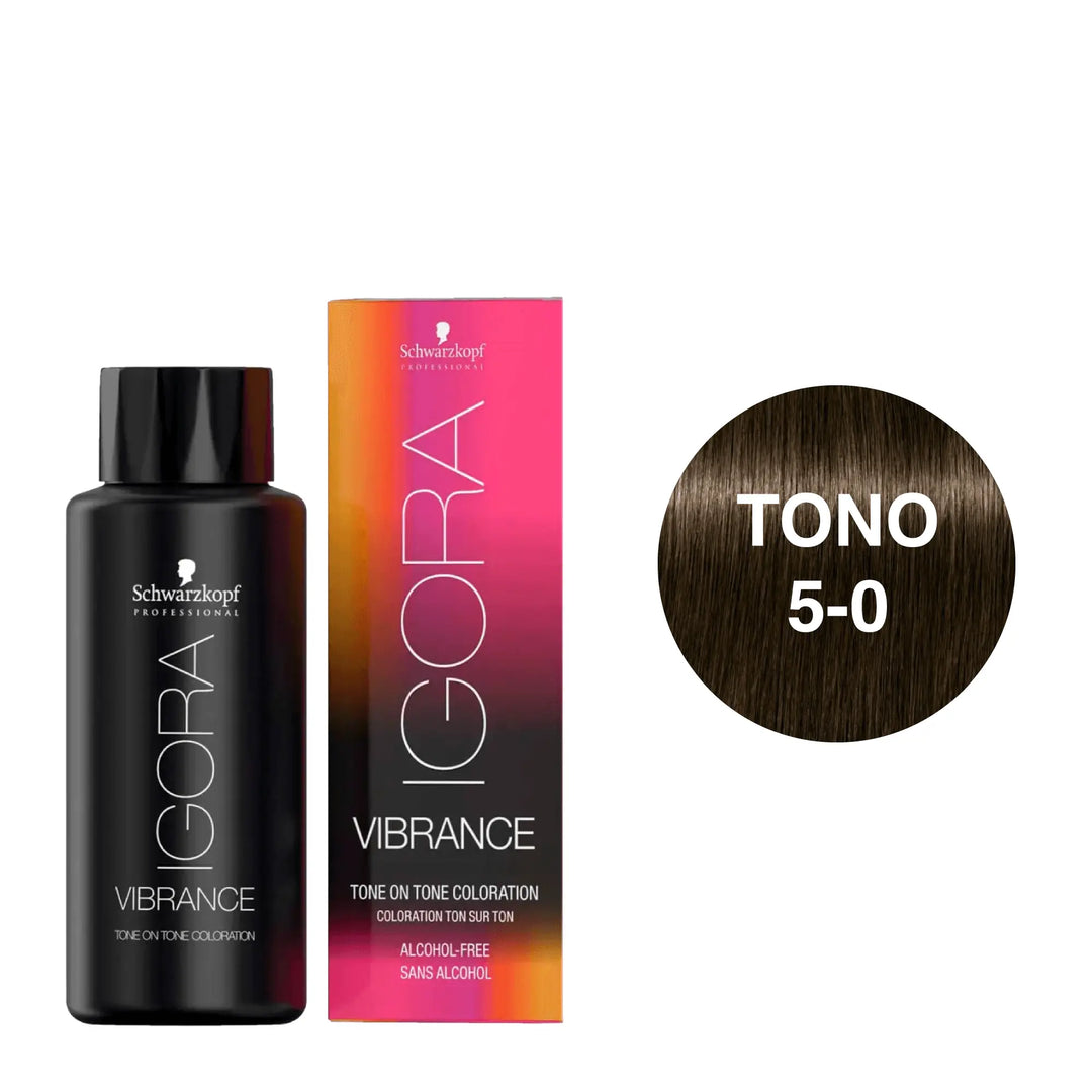 Igora Vibrance Tono 5-0 Castaño Claro Natural 60mL - Magic Mechas
