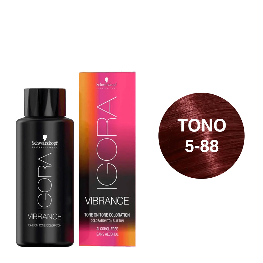 Igora Vibrance Tono 5-88 Castaño Claro Rojo Intenso 60mL - Magic Mechas