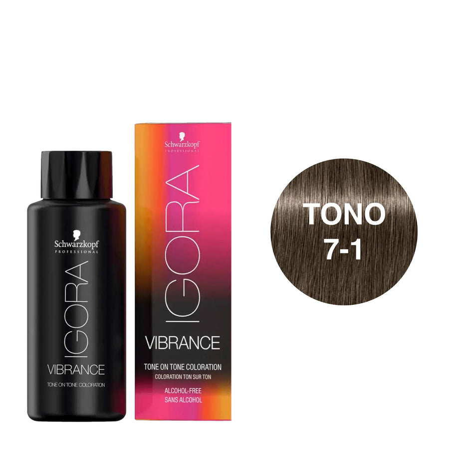 Igora Vibrance Tono 7-1 Rubio Medio Ceniza 60mL - Magic Mechas