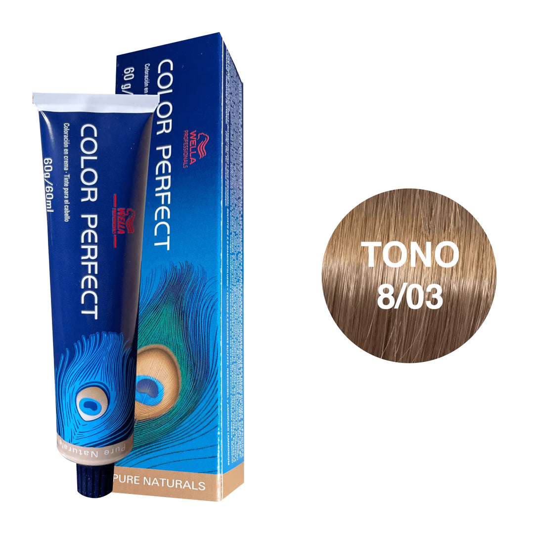 Tinte Wella Color Perfect Tono 8/03 60ml - Magic Mechas