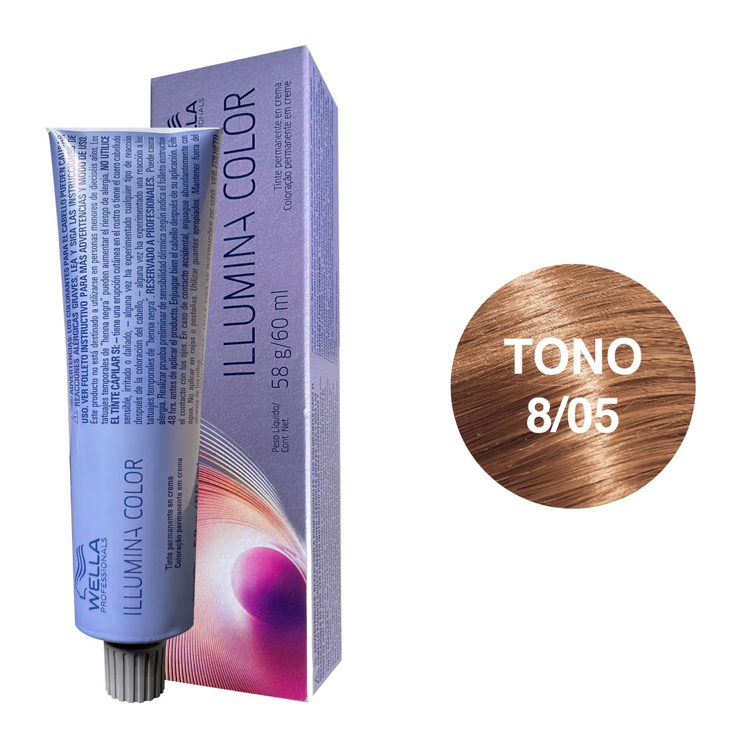 Tinte Wella Illumina Color Tono 8/05 60ml Wella